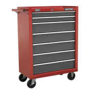 Sealey Rollcab 7 Drawer with Ball-Bearing Slides - Red/Grey