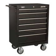 Sealey Rollcab 6 Drawer with Ball-Bearing Slides - Black