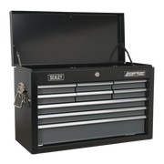 Sealey Topchest 9 Drawer with Ball-Bearing Slides - Black/Grey