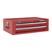 Sealey Mid-Box 2 Drawer with Ball-Bearing Slides - Red