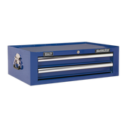 Sealey Mid-Box 2 Drawer with Ball-Bearing Slides - Blue