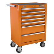 Sealey Rollcab 7 Drawer with Ball-Bearing Slides - Orange