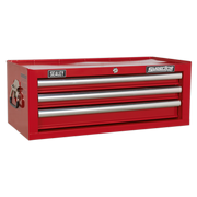 Sealey Mid-Box 3 Drawer with Ball-Bearing Slides - Red AP33339