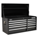 Sealey Topchest 10 Drawer with Ball-Bearing Slides Heavy-Duty - Black