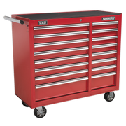 Sealey Rollcab 16 Drawer with Ball-Bearing Slides Heavy-Duty - Red