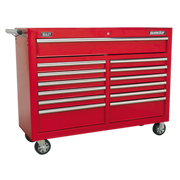 Sealey Rollcab 13 Drawer with Ball-Bearing Slides - Red