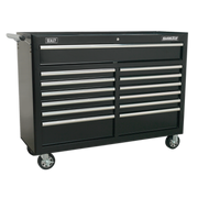 Sealey Rollcab 13 Drawer with Ball-Bearing Slides - Black