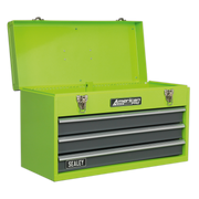 Sealey Tool Chest 3 Drawer Portable with Ball-Bearing Slides - Green/Grey