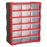 Sealey Cabinet Box 18 Drawer - Red/Black