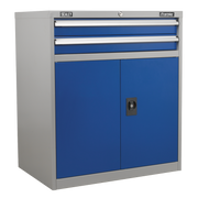 Sealey Industrial Cabinet 2 Drawer & 1 Shelf Double Locker