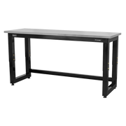 Sealey Steel Adjustable Workbench with Stainless Steel Worktop 1830mm - Heavy-Duty