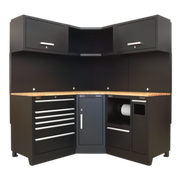 Sealey Premier 1.7m Corner Storage System - Oak Worktop