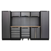 Sealey Superline PRO® 3.2m Storage System - Wood Worktop