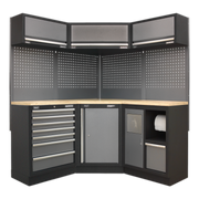 Sealey Superline PRO® 1.6m Corner Storage System - Wood Worktop