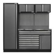 Sealey Superline PRO® 1.96m Storage System - Stainless Steel Worktop APMSSTACK10SS