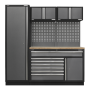Sealey Superline PRO® 1.96m Storage System - Pressed Wood Worktop APMSSTACK10W