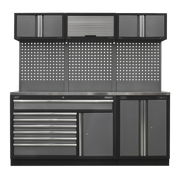 Sealey Superline PRO® 2.04m Storage System - Stainless Steel Worktop APMSSTACK11SS
