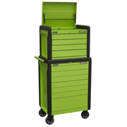 Sealey Topchest & Rollcab Combination 11 Drawer Push-To-Open Hi-Vis Green