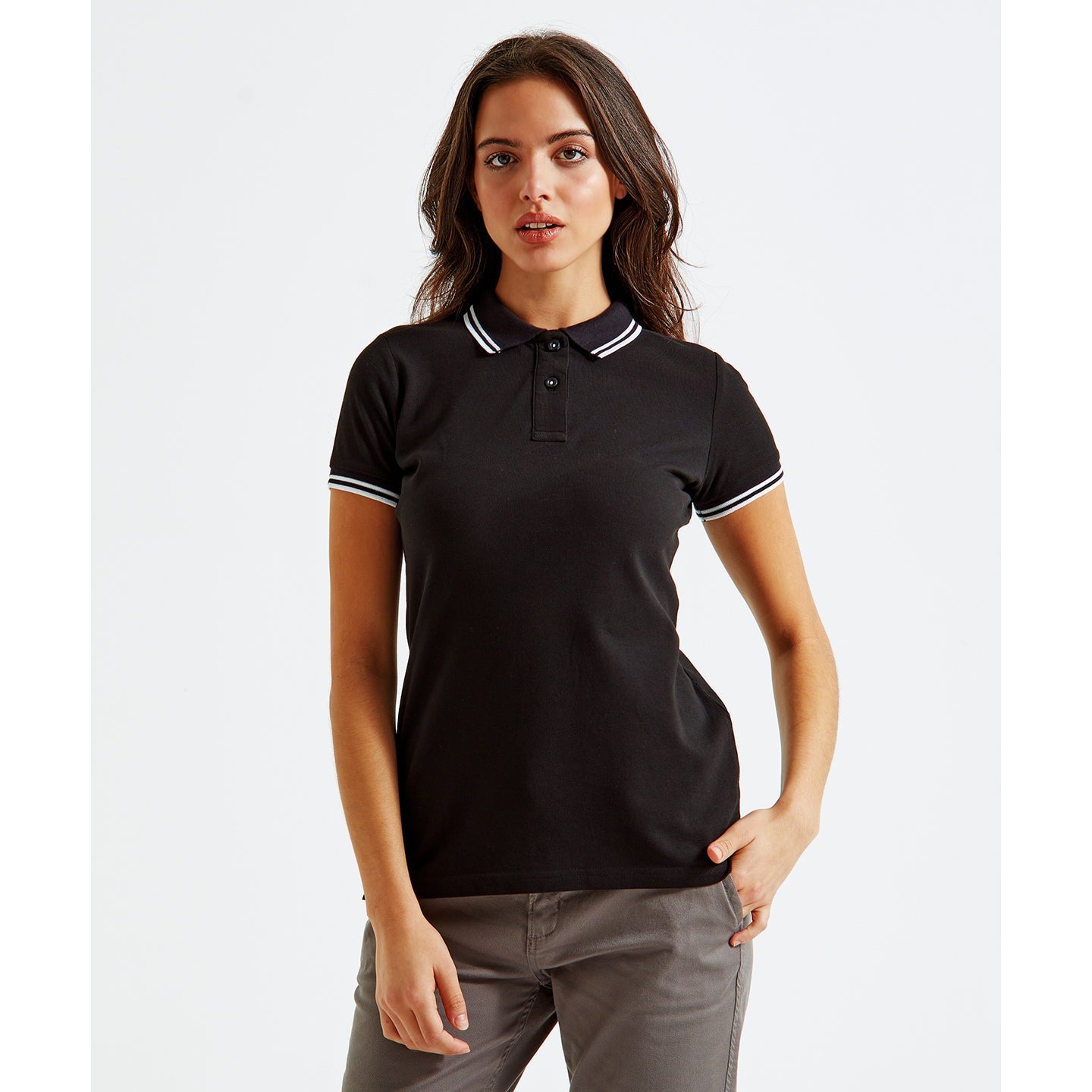 Asquith & Fox Women's Classic Fit Tipped Polo