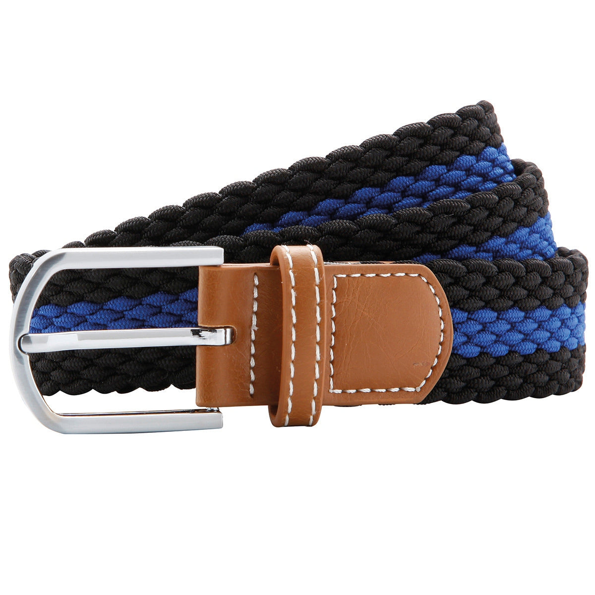 Asquith & Fox Two-Colour Stripe Braid Stretch Belt