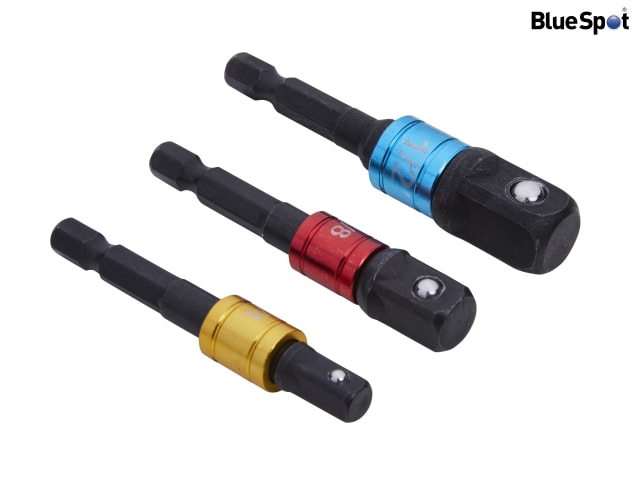 BlueSpot Tools Colour-Coded Impact Socket Adaptor Set, 3 Piece