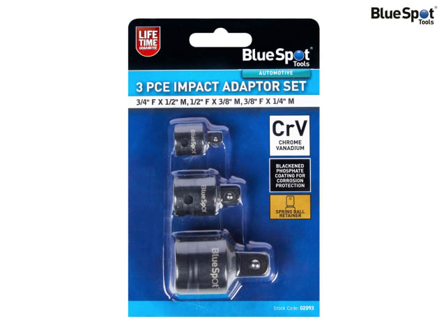 BlueSpot Tools Impact Adaptor Set, 3 Piece