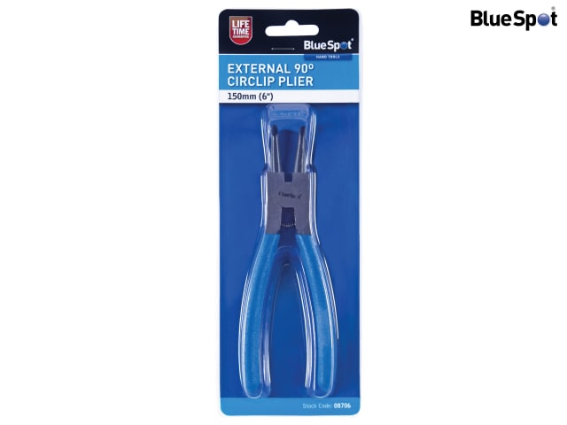 BlueSpot Tools Circlip Pliers External Bent 90? Tip 150mm (6in)