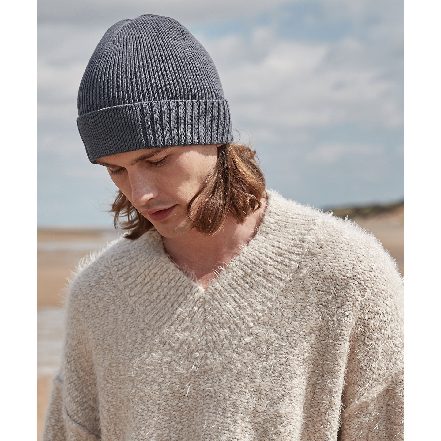 Beechfield Organic Cotton Engineered Patch Beanie