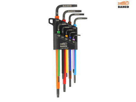 Bahco C1997TORX/9P Long TORX® Coloured L-Key Set, 9 Piece