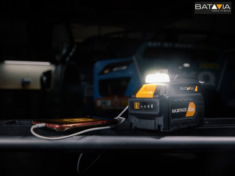 Batavia Battery USB Charging Adapter & Flashlight 18V