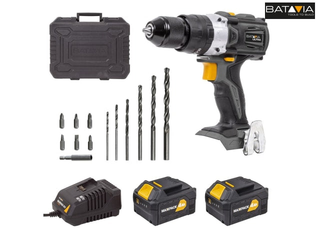Batavia MAXXPACK ULTRA Brushless Combi Drill 18V 2 x 4.0Ah