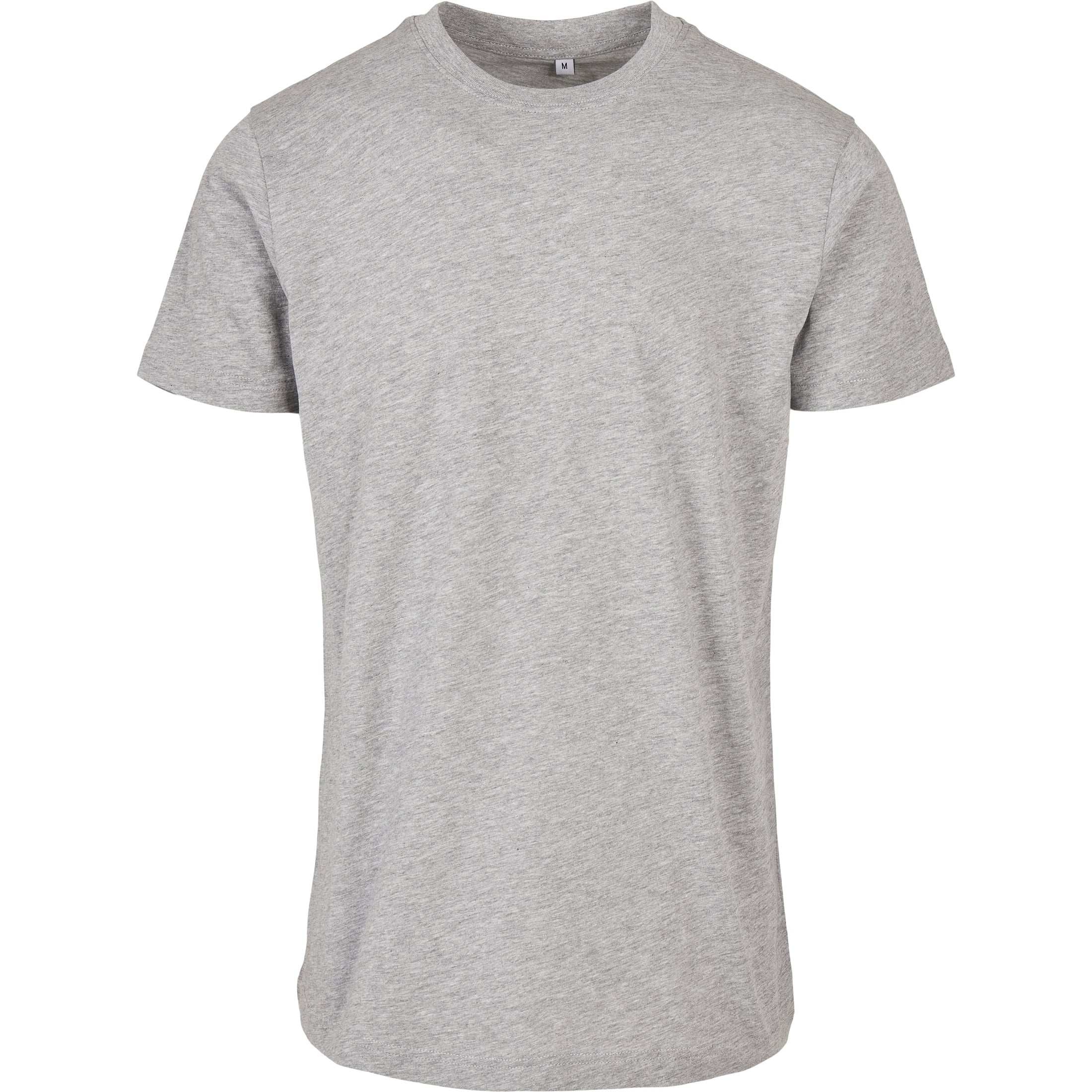 Build Your Brand Basic Basic Round Neck Tee - Heather Grey