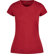 Build Your Brand Basic Women's Basic Tee - Burgundy
