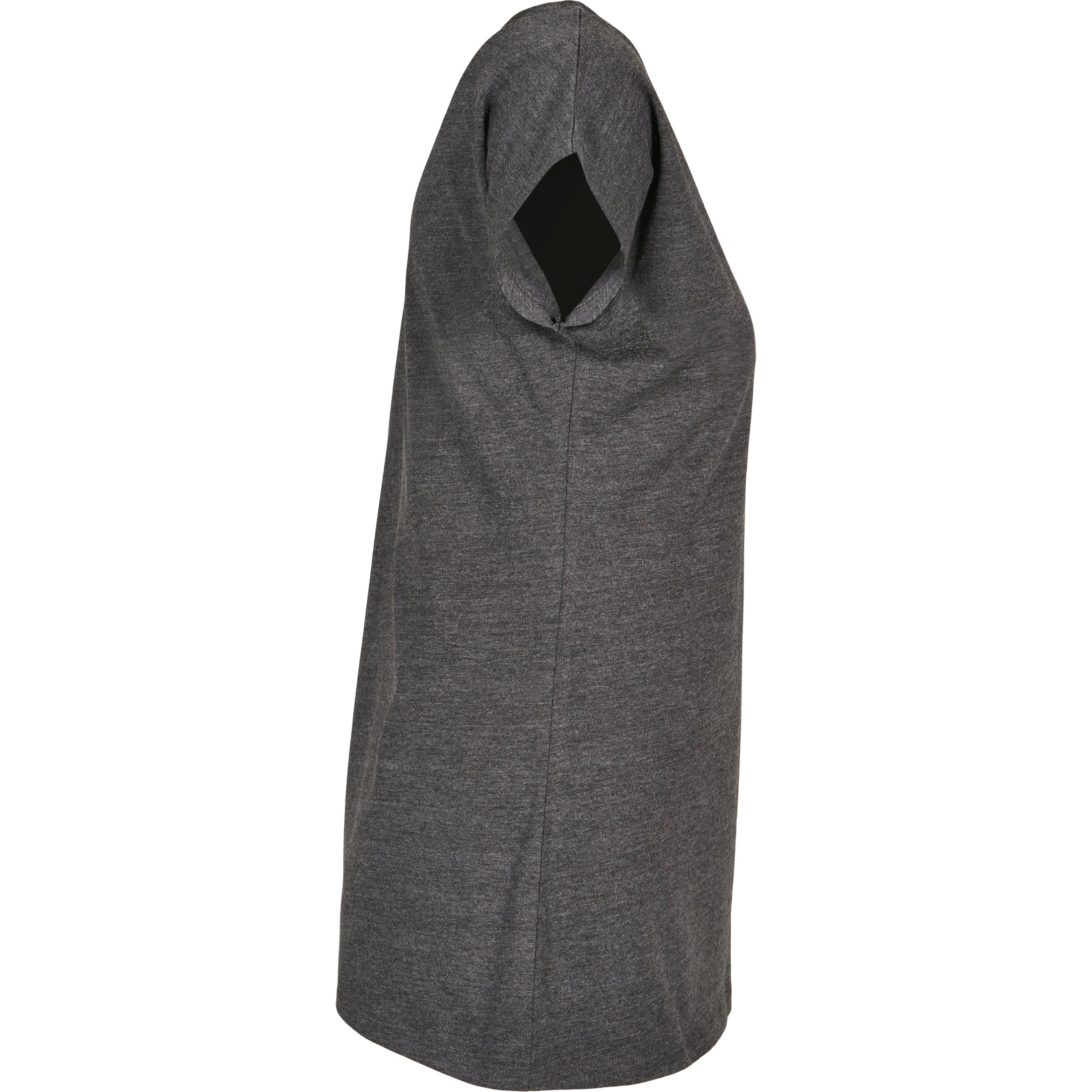 Build Your Brand Basic Women's Wide Neck Tee - Charcoal