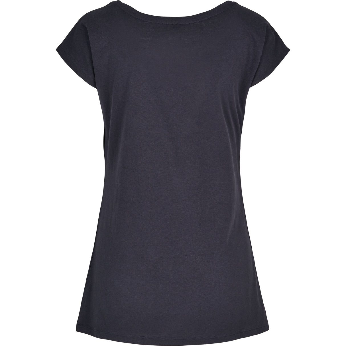 Build Your Brand Basic Women's Wide Neck Tee - Navy