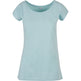Build Your Brand Basic Women's Wide Neck Tee - Ocean Blue