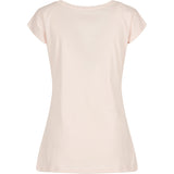 Build Your Brand Basic Women's Wide Neck Tee - Pink