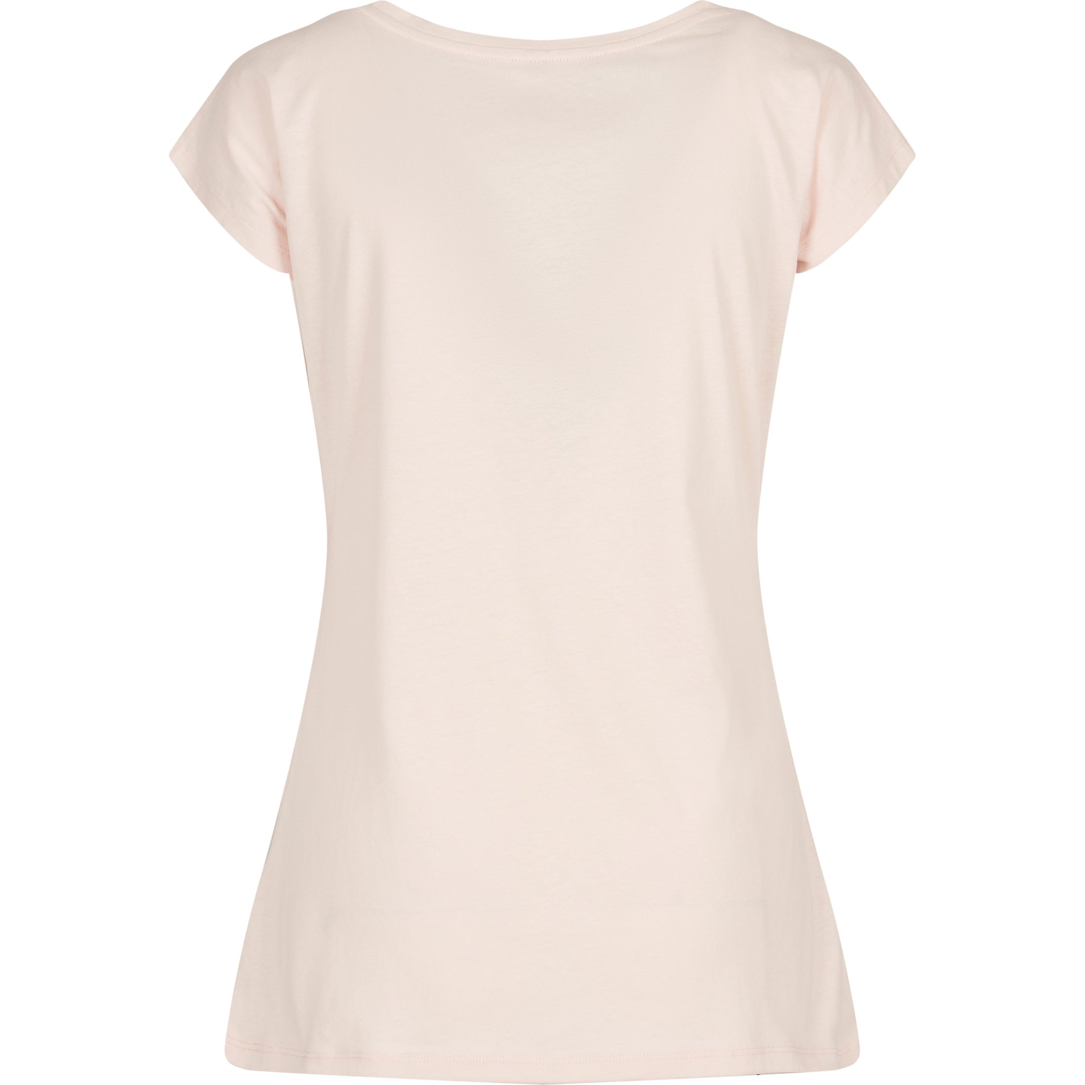 Build Your Brand Basic Women's Wide Neck Tee - Pink