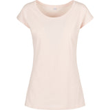 Build Your Brand Basic Women's Wide Neck Tee - Pink