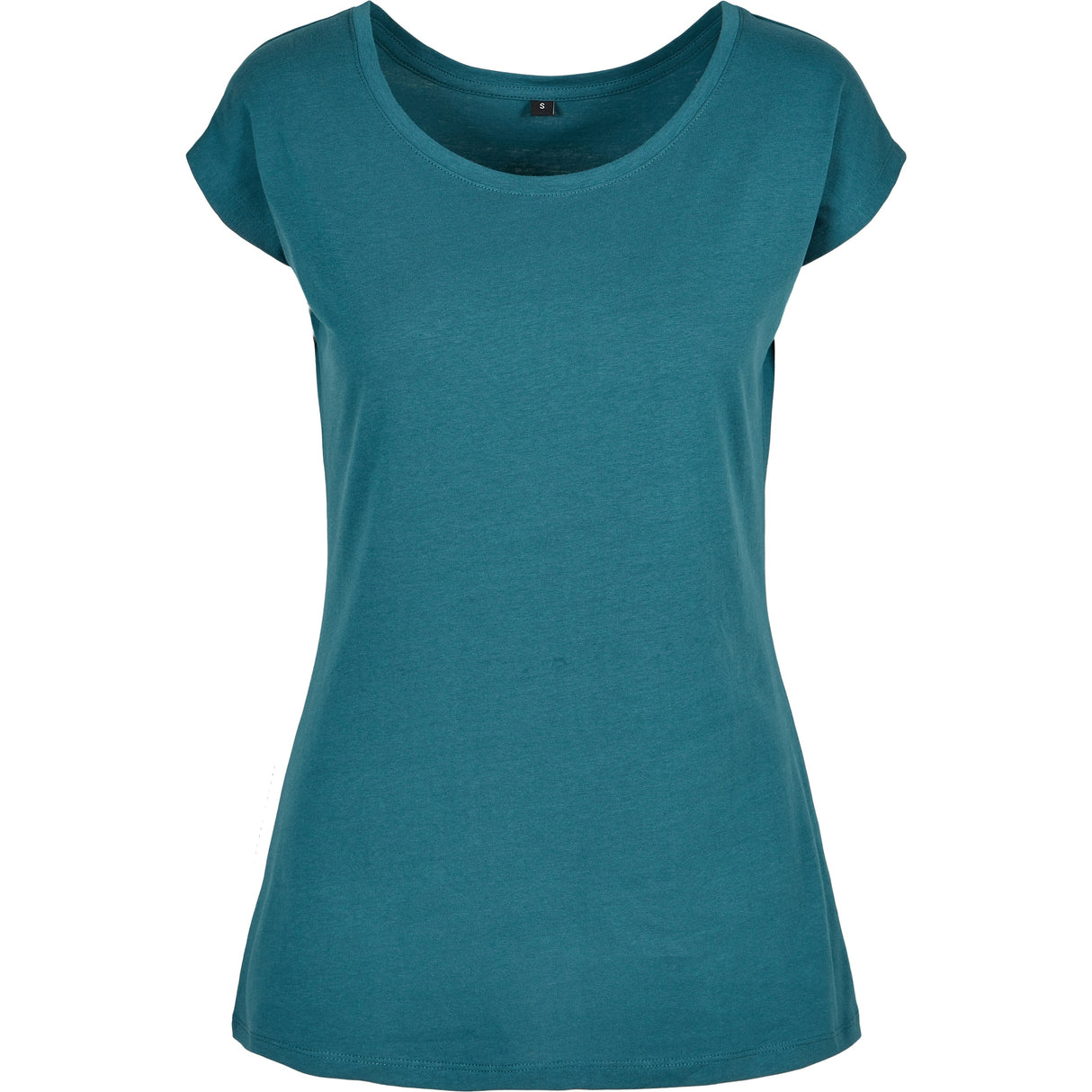 Build Your Brand Basic Women's Wide Neck Tee - Teal