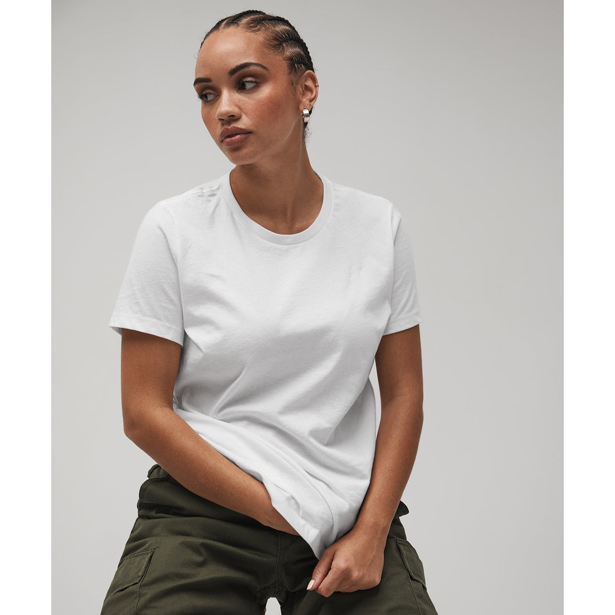 Bella Canvas Women's Relaxed Jersey Short Sleeve Tee - White