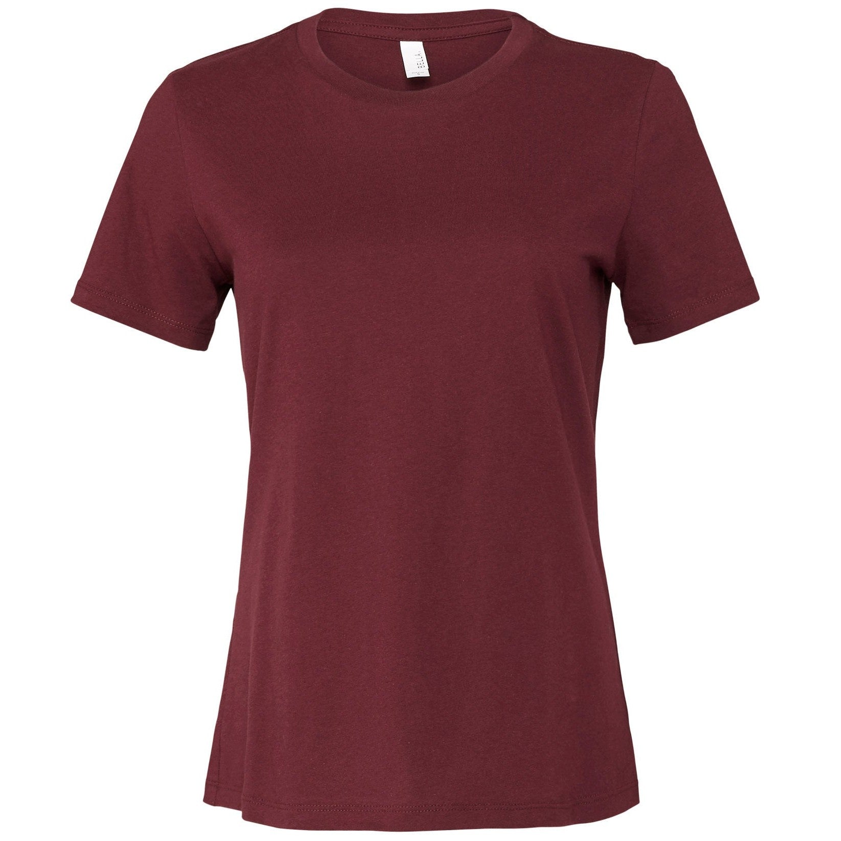 Bella Canvas Women's Relaxed Jersey Short Sleeve Tee - Maroon