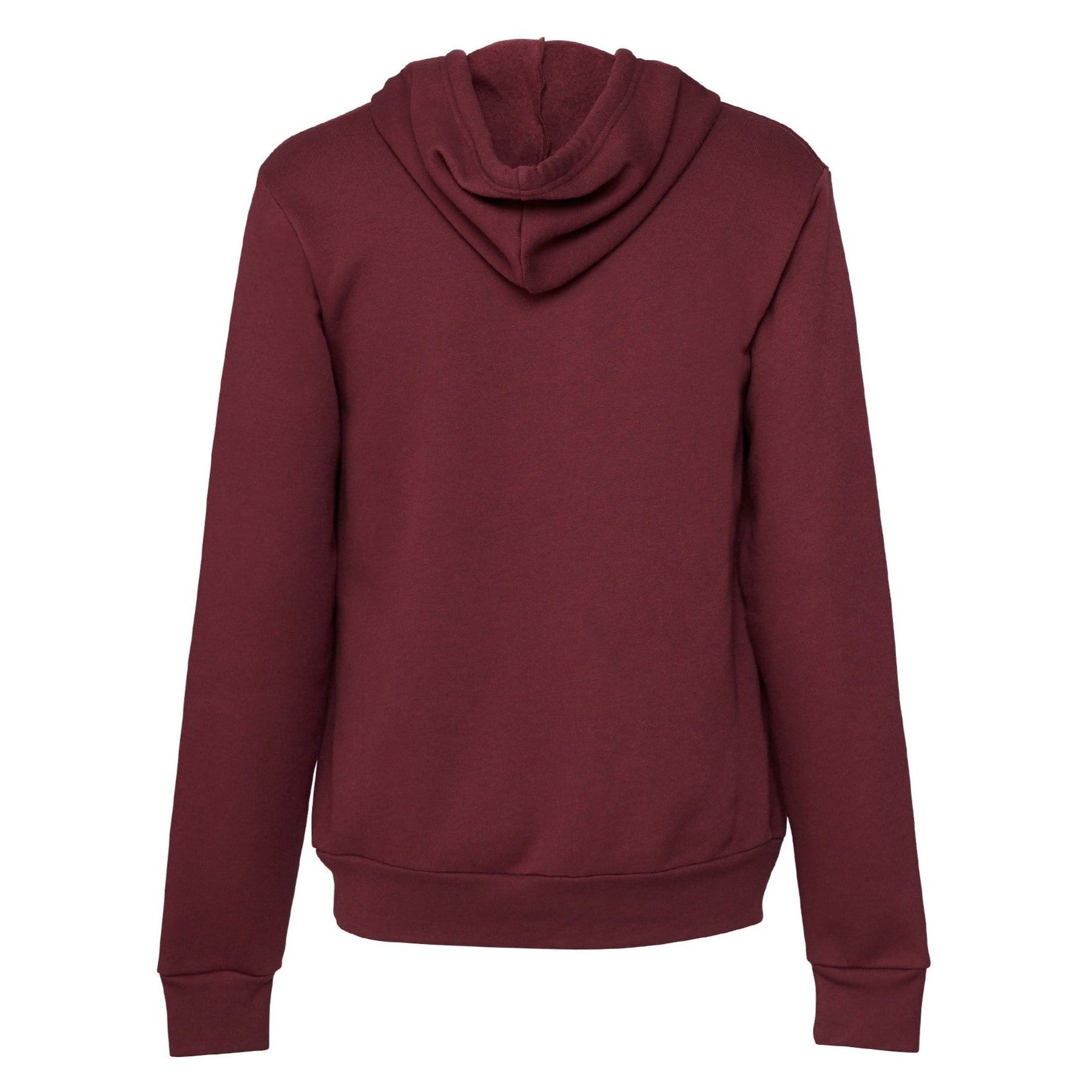 Bella Canvas Unisex Polycotton Fleece Pullover Hoodie - Maroon