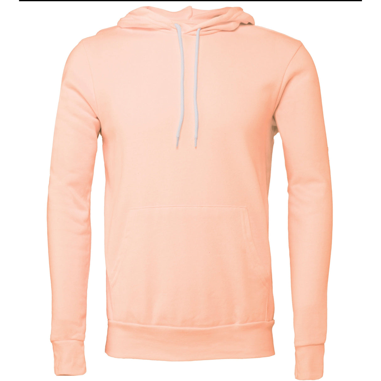 Bella Canvas Unisex Polycotton Fleece Pullover Hoodie - Peach
