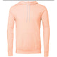 Bella Canvas Unisex Polycotton Fleece Pullover Hoodie - Peach