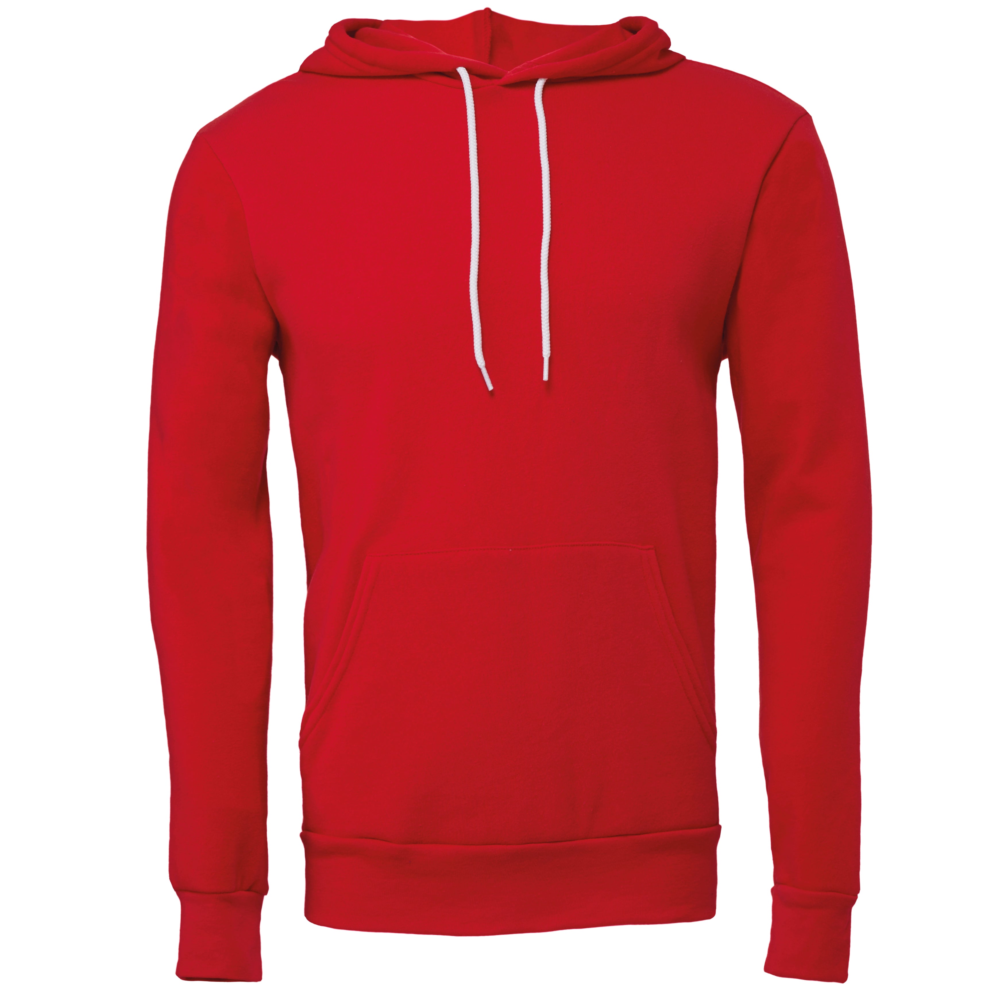 Bella Canvas Unisex Polycotton Fleece Pullover Hoodie - Red