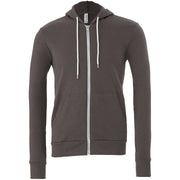 Bella Canvas Unisex Polycotton Fleece Full-Zip Hoodie - Asphalt