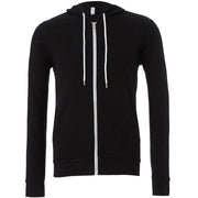 Bella Canvas Unisex Polycotton Fleece Full-Zip Hoodie - Black