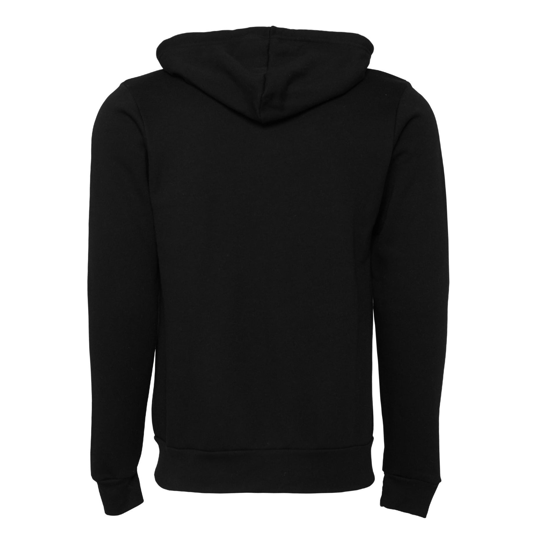 Bella Canvas Unisex Polycotton Fleece Full-Zip Hoodie - DTG Black