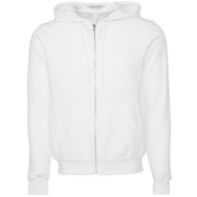 Bella Canvas Unisex Polycotton Fleece Full-Zip Hoodie - DTG White